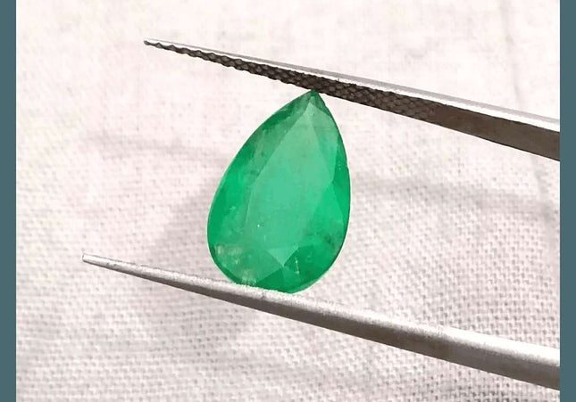 GSI Certified 3.06ct Velvet Green Emerald Natural Earth Mined Gemstone - SMSGEMS 