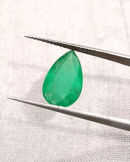 GSI Certified 3.06ct Velvet Green Emerald Natural Earth Mined Gemstone - SMSGEMS 