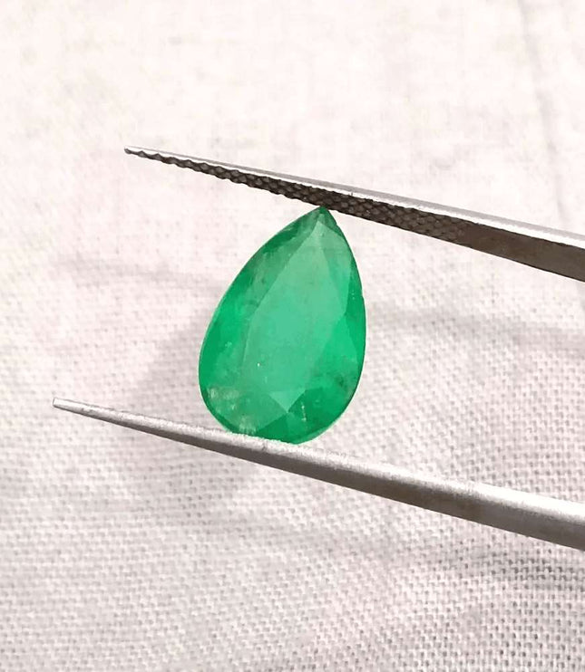 GSI Certified 3.06ct Velvet Green Emerald Natural Earth Mined Gemstone - SMSGEMS 