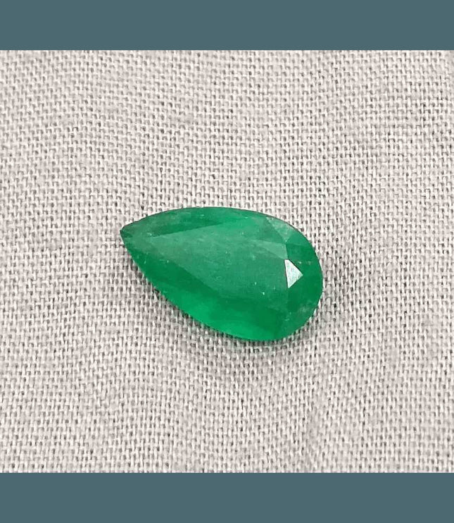 GSI Certified 3.06ct Velvet Green Emerald Natural Earth Mined Gemstone - SMSGEMS 