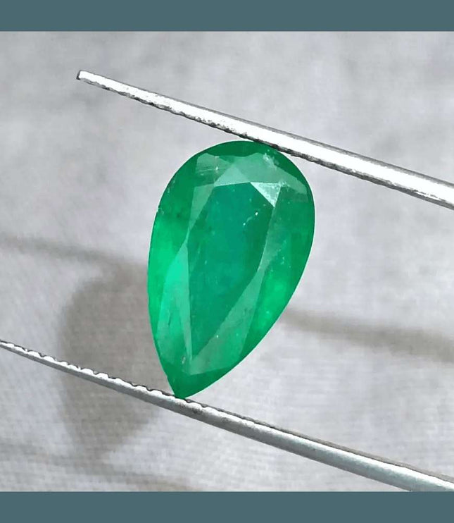 GSI Certified 3.06ct Velvet Green Emerald Natural Earth Mined Gemstone - SMSGEMS 