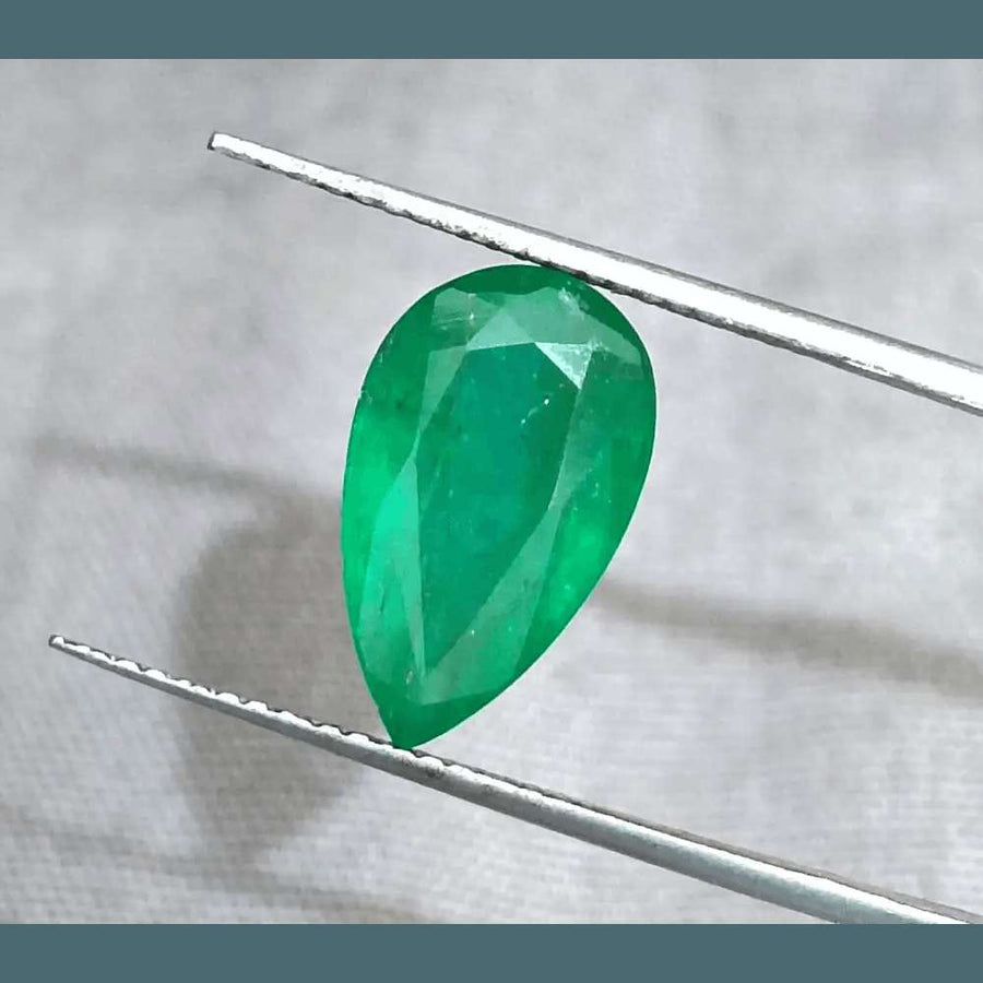 GSI Certified 3.06ct Velvet Green Emerald Natural Earth Mined Gemstone - SMSGEMS 