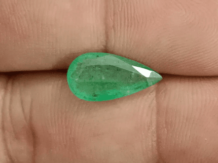 GSI Certified 3.06ct Velvet Green Emerald, Natural Earth mined Gemstone - SMSGEMS 