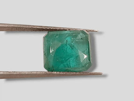 GSI Certified 3.07ct Zambian Emerald, 100% Natural Gemstone - SMSGEMS 