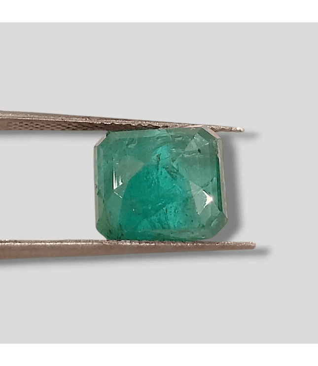 GSI Certified 3.07ct Zambian Emerald, 100% Natural Gemstone - SMSGEMS 