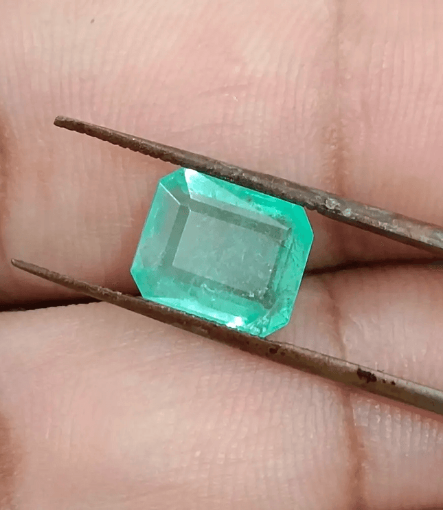 GSI Certified 3.09ct Ethiopian Emerald, 100% Natural Gemstone - SMSGEMS 