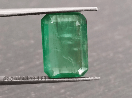 GSI Certified 3.10ct Velvet Green Emerald, 100% Natural Gemstone - SMSGEMS 