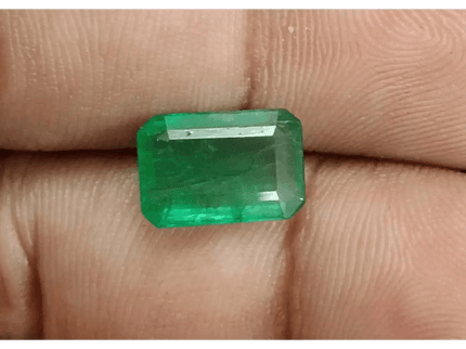 GSI Certified 3.10ct Velvet Green Emerald, 100% Natural Gemstone - SMSGEMS 
