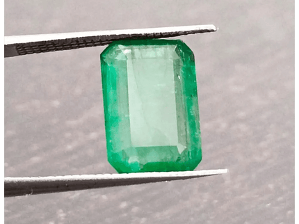 GSI Certified 3.10ct Velvet Green Emerald, 100% Natural Gemstone - SMSGEMS 