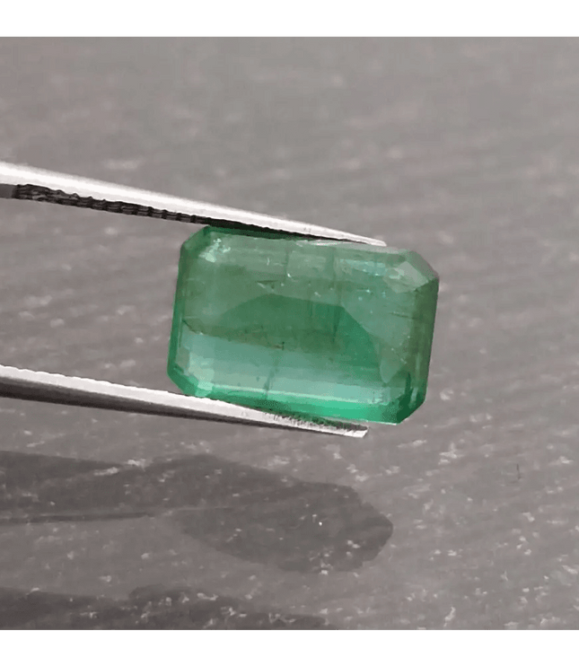GSI Certified 3.10ct Velvet Green Emerald, 100% Natural Gemstone - SMSGEMS 