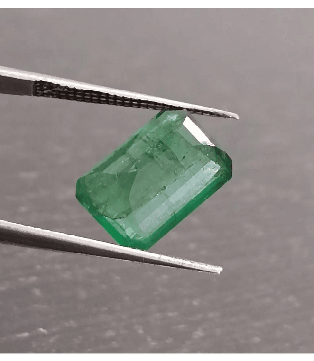 GSI Certified 3.10ct Velvet Green Emerald, 100% Natural Gemstone - SMSGEMS 