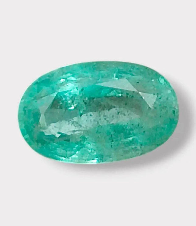 GSI Certified 3.11ct Pastel Green Emerald, 100% Natural Gemstone - SMSGEMS 