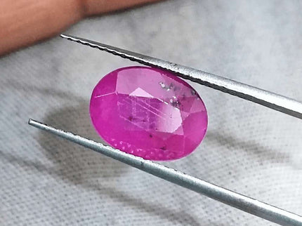 3.12ct Mozambique Ruby Natural Untreated Gemstone GSI Certified - SMSGEMS 