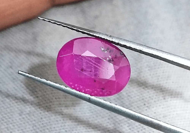 3.12ct Mozambique Ruby Natural Untreated Gemstone GSI Certified - SMSGEMS 