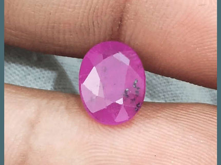 3.12ct Mozambique Ruby Natural Untreated Gemstone GSI Certified - SMSGEMS 