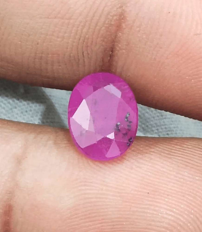 3.12ct Mozambique Ruby Natural Untreated Gemstone GSI Certified - SMSGEMS 