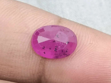 3.12ct Mozambique Ruby Natural Untreated Gemstone GSI Certified - SMSGEMS 