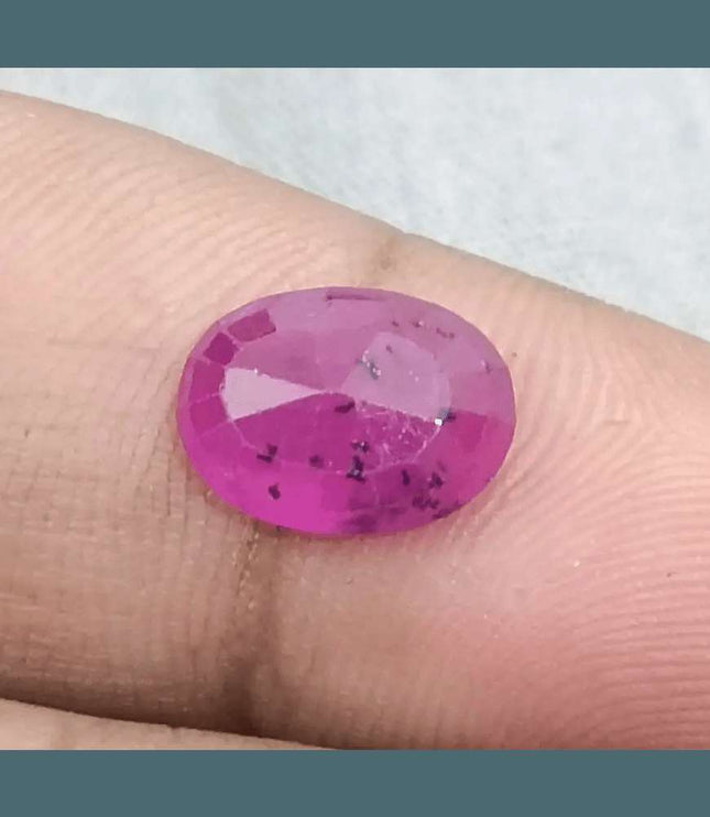 3.12ct Mozambique Ruby Natural Untreated Gemstone GSI Certified - SMSGEMS 