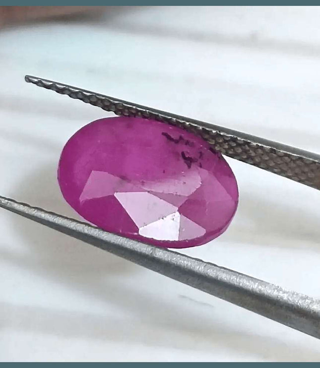 3.12ct Mozambique Ruby Natural Untreated Gemstone GSI Certified - SMSGEMS 