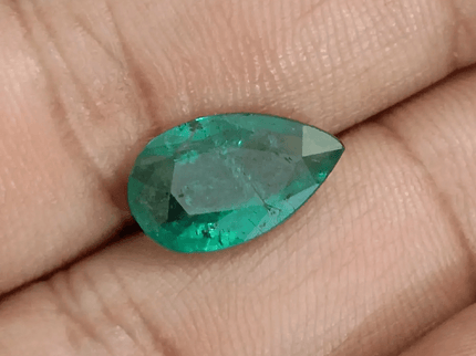 GSI Certified 3.13ct Deep Green Zambian Emerald, 100% Natural Earthmined Gem - SMSGEMS 