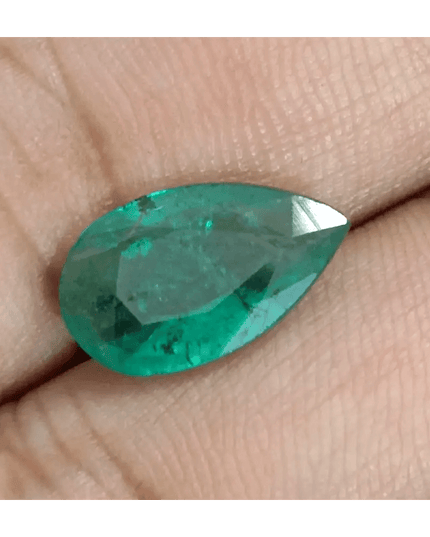 GSI Certified 3.13ct Deep Green Zambian Emerald, 100% Natural Earthmined Gem - SMSGEMS 