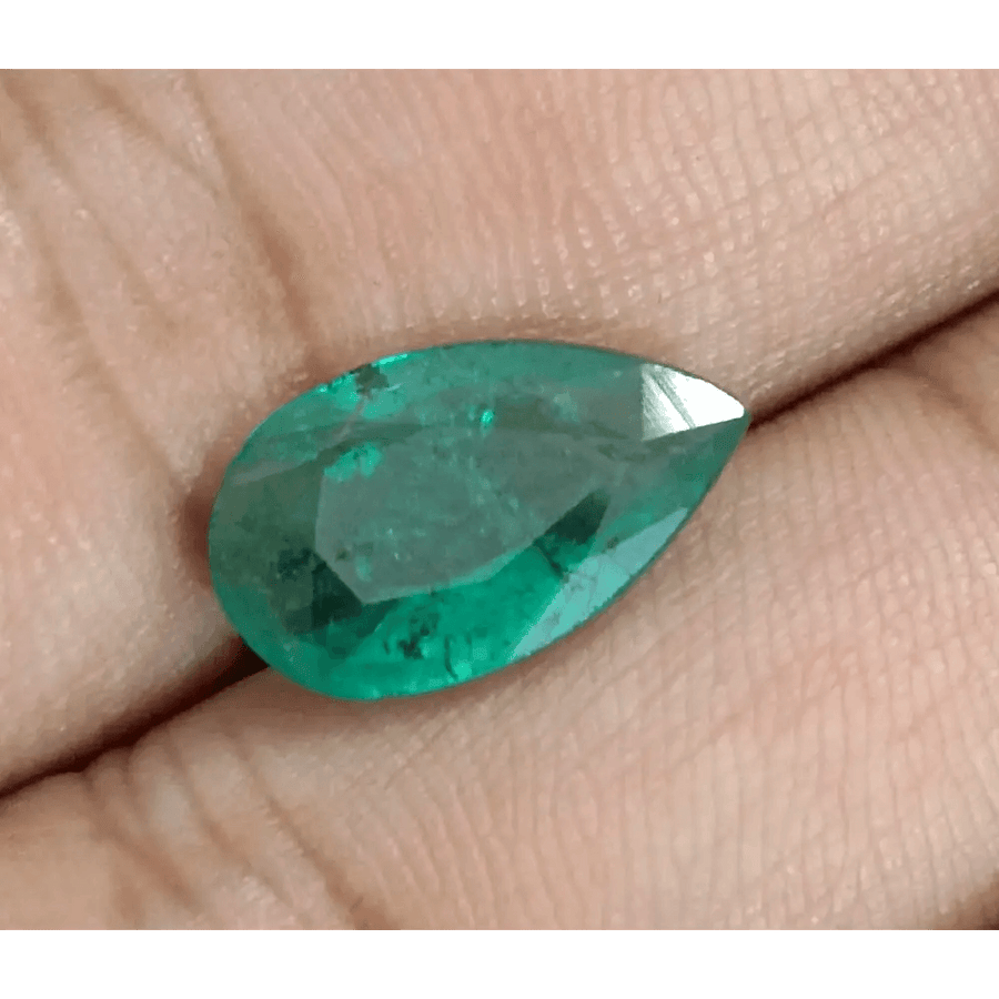 GSI Certified 3.13ct Deep Green Zambian Emerald, 100% Natural Earthmined Gem - SMSGEMS 