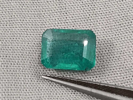 3.14ct Zambian Emerald GSI Certified - SMSGEMS 