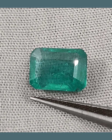 3.14ct Zambian Emerald GSI Certified - SMSGEMS 