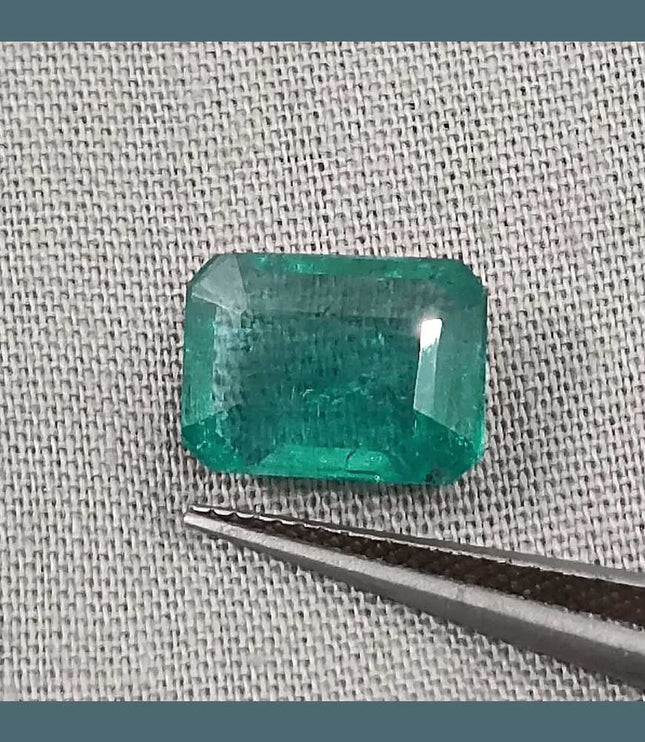 3.14ct Zambian Emerald GSI Certified - SMSGEMS 