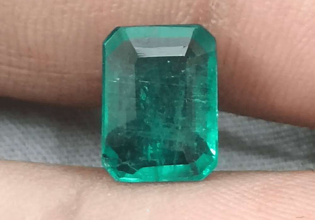 3.14ct Zambian Emerald GSI Certified - SMSGEMS 