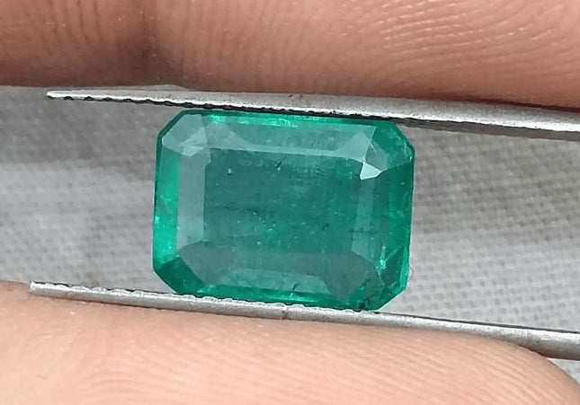 3.14ct Zambian Emerald GSI Certified - SMSGEMS 