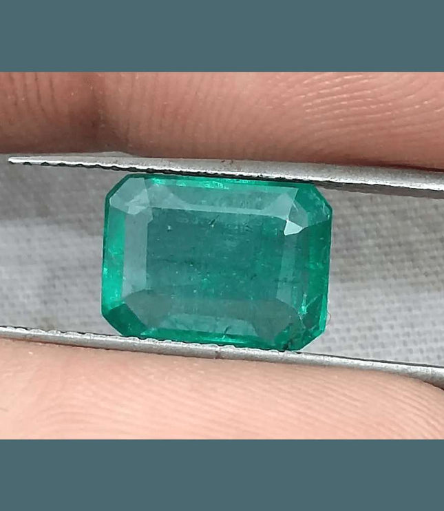 3.14ct Zambian Emerald GSI Certified - SMSGEMS 