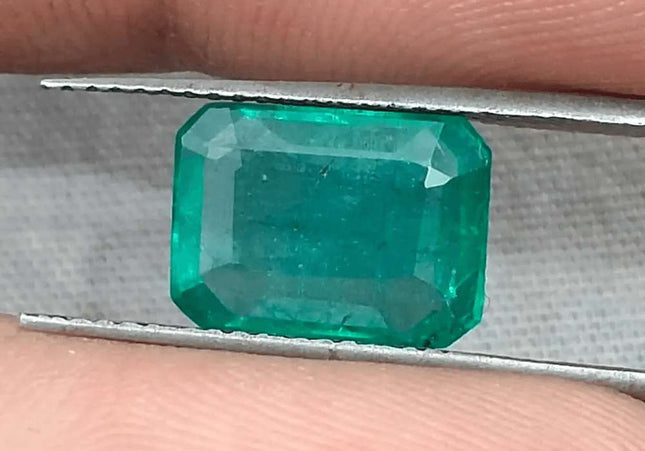 3.14ct Zambian Emerald GSI Certified - SMSGEMS 