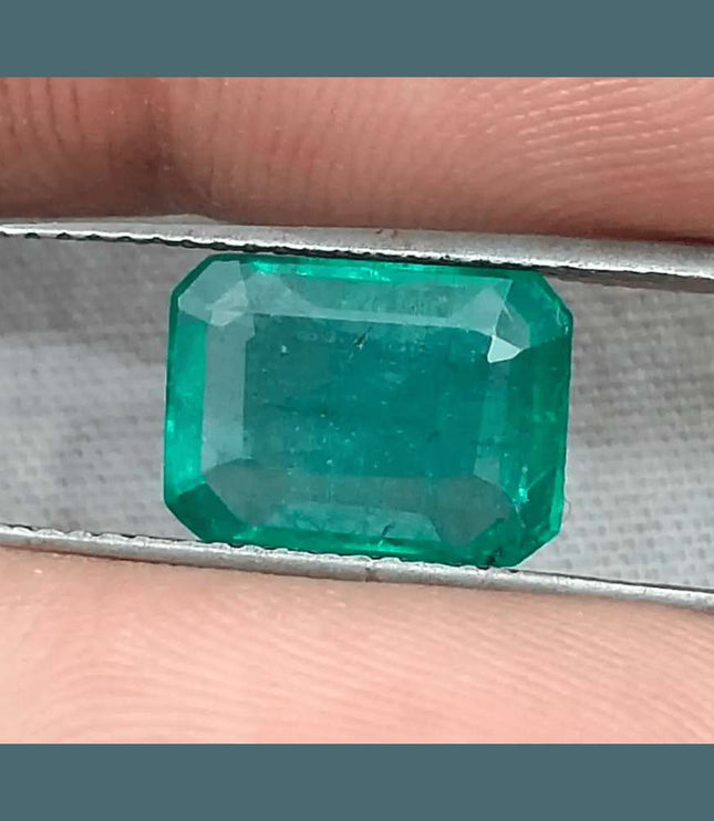 3.14ct Zambian Emerald GSI Certified - SMSGEMS 