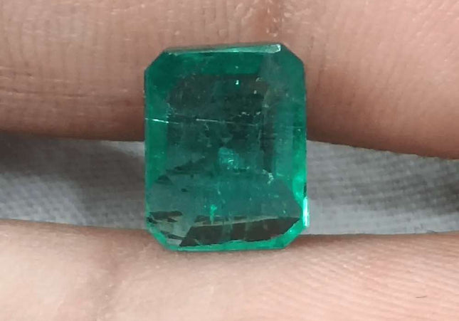 3.14ct Zambian Emerald GSI Certified - SMSGEMS 