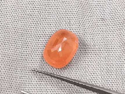 GSI Certified 3.15ct Orange Ceylon Sapphire, Natural Gemstone - SMSGEMS 