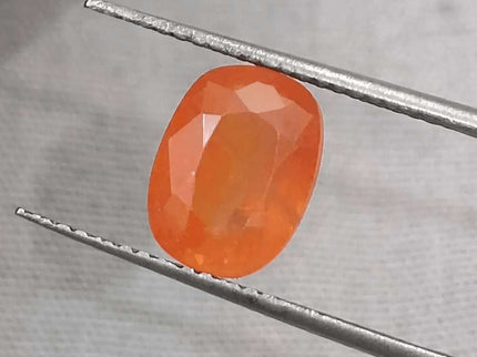 GSI Certified 3.15ct Orange Ceylon Sapphire, Natural Gemstone - SMSGEMS 