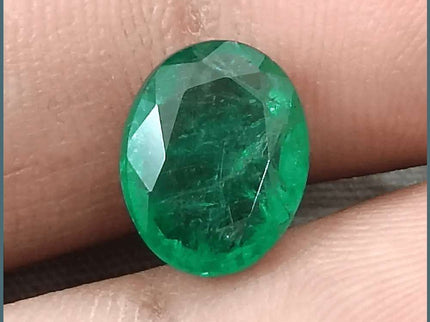 3.19ct Medium Deep Vivid Green Emerald - SMSGEMS 