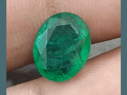 3.19ct Medium Deep Vivid Green Emerald - SMSGEMS 