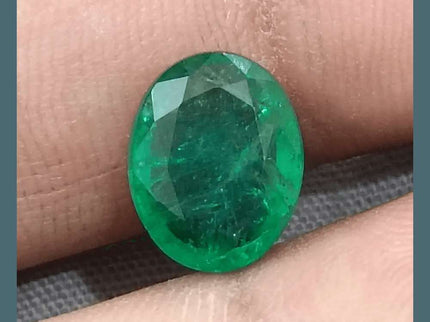 3.19ct Medium Deep Vivid Green Emerald - SMSGEMS 