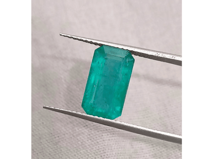 GSI Certified 3.24ct Zambian Emerald , 100% Natural Earth Mined Gemstone. - SMSGEMS 