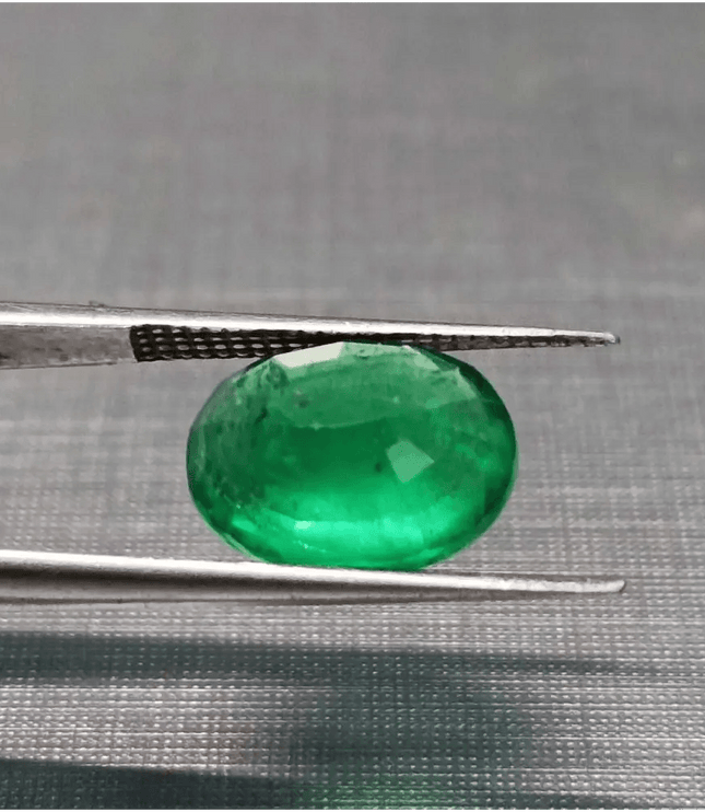 GSI Certified 3.25ct Velvet Green Swat Emerald , 100% Natural Earth Mined Gemstone - SMSGEMS 