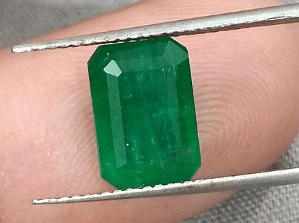 GSI Certified 3.29ct Deep Velvet Green Emerald, Natural Gemstone - SMSGEMS 