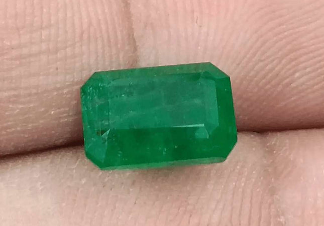 GSI Certified 3.29ct Deep Velvet Green Emerald, Natural Gemstone - SMSGEMS 
