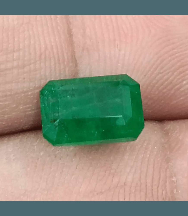 GSI Certified 3.29ct Deep Velvet Green Emerald, Natural Gemstone - SMSGEMS 