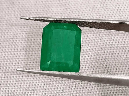 GSI Certified 3.29ct Deep Velvet Green Emerald, Natural Gemstone - SMSGEMS 