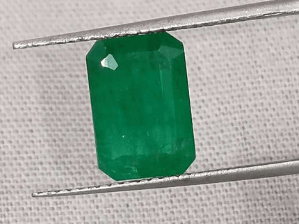 GSI Certified 3.29ct Deep Velvet Green Emerald, Natural Gemstone - SMSGEMS 