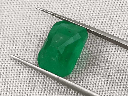 GSI Certified 3.29ct Deep Velvet Green Emerald, Natural Gemstone - SMSGEMS 