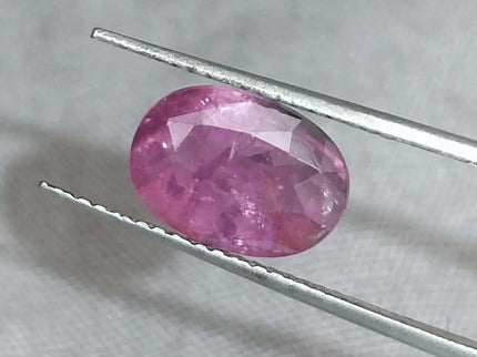 3.29ct GSI Certified Pink Purple Ceylon Sapphire - SMSGEMS 