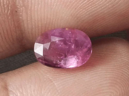 3.29ct GSI Certified Pink Purple Ceylon Sapphire - SMSGEMS 